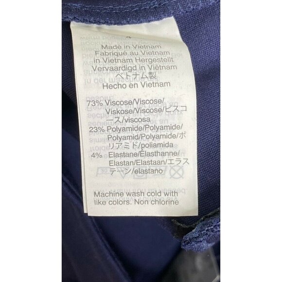 J Crew Womens Ponte Cropped Pants Navy Blue Stretch Pockets Mid Rise 4 New - Picture 7 of 9